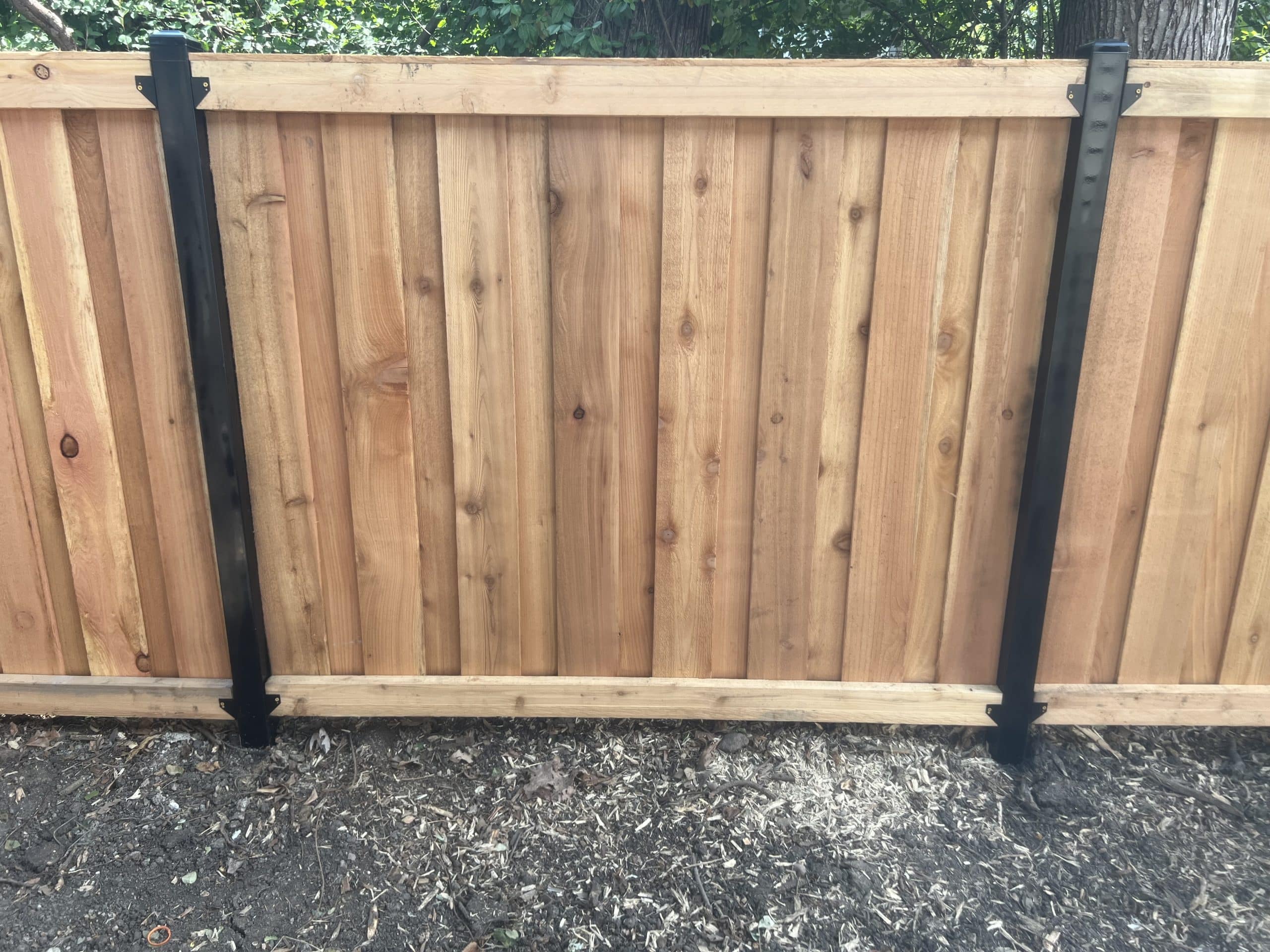 natural wood fence
